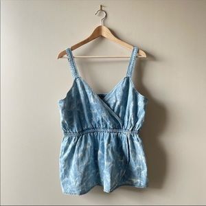 𝅺Porridge | Blue Tie Dye Wrap Tank - NWT